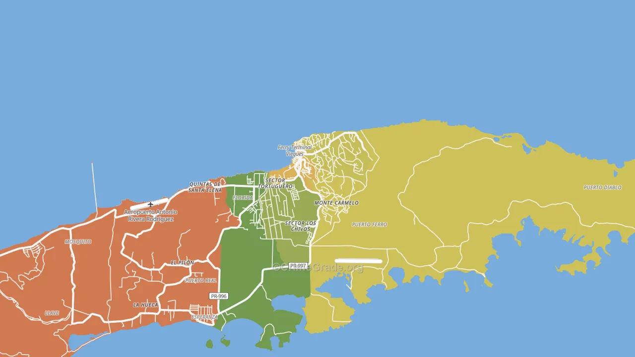 Santa Maria, PR Map of Burglary Rates