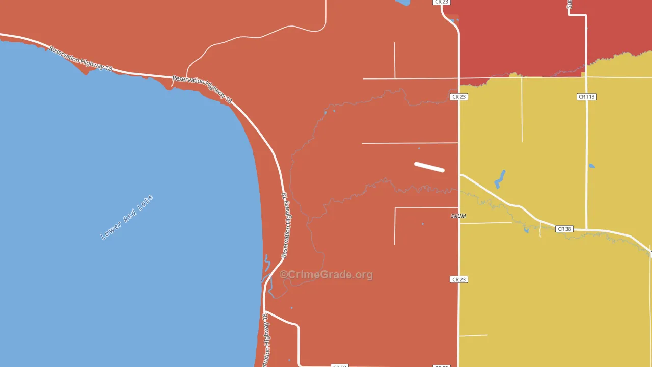 Saum, MN Map of Burglary Rates