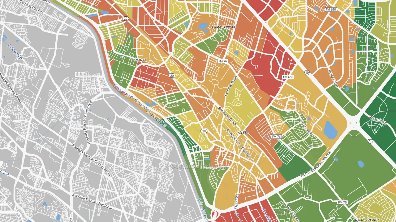 Save The Valley 21, El Paso, TX Map of Burglary Rates