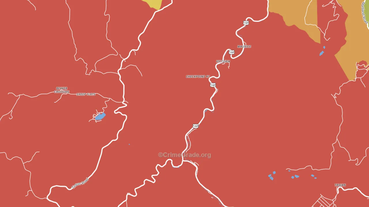 Savoy, SD Map of Burglary Rates