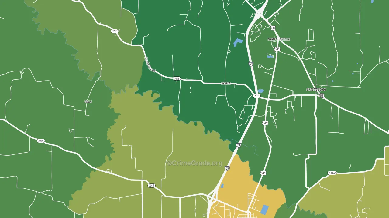 Scale, KY Map of Burglary Rates