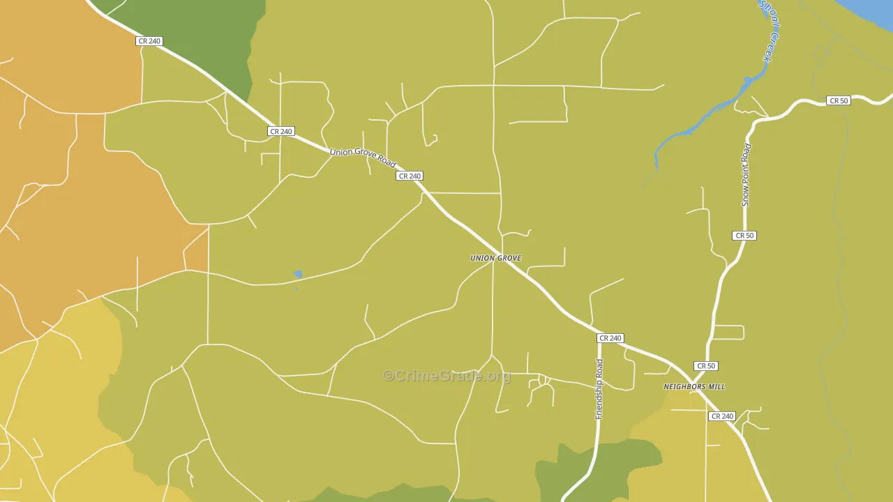 Scant City, AL Map of Burglary Rates