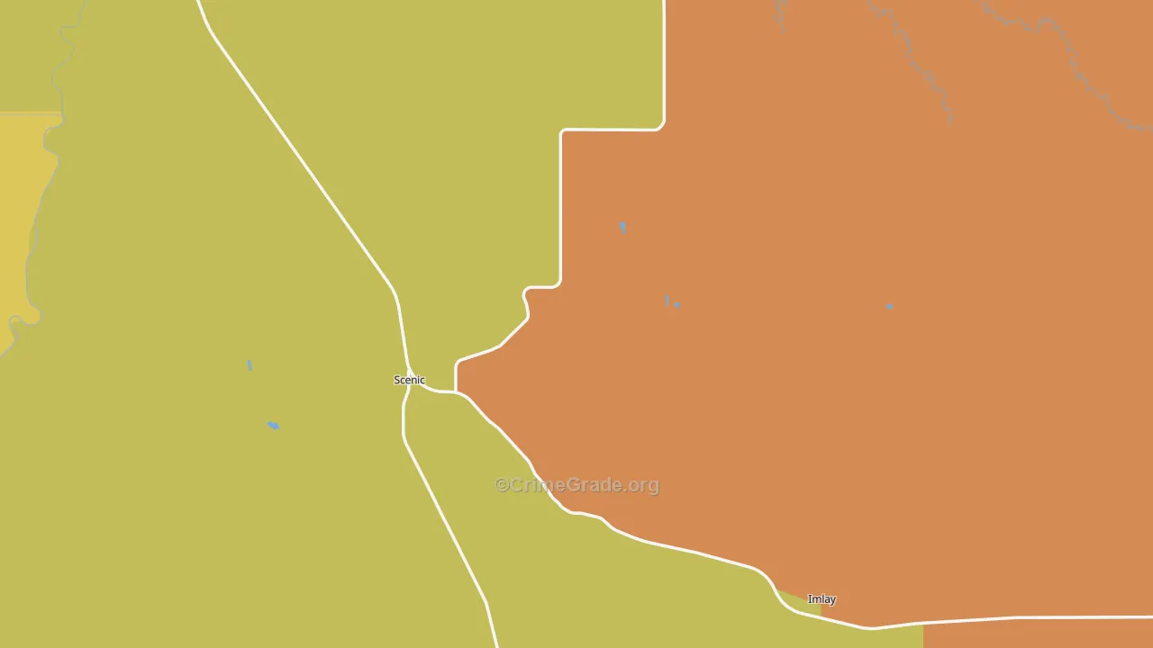 Scenic, SD Map of Burglary Rates