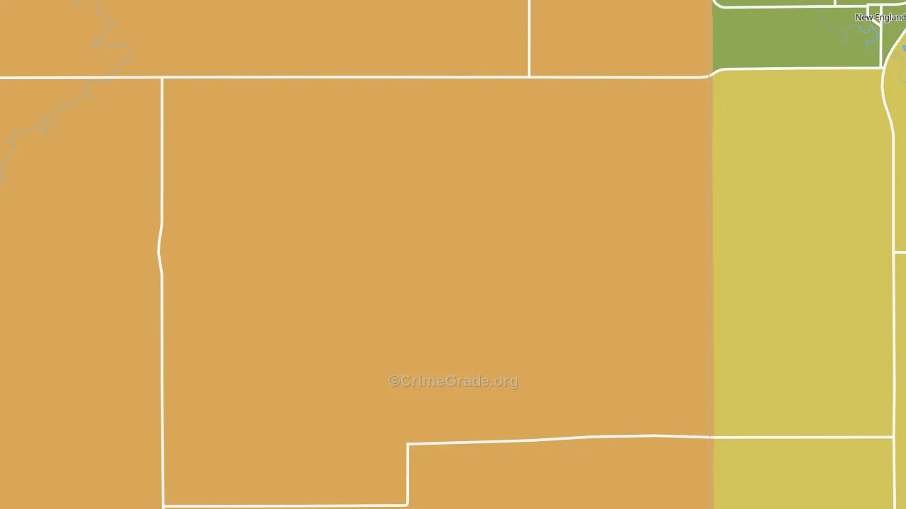 Schefield, ND Map of Burglary Rates