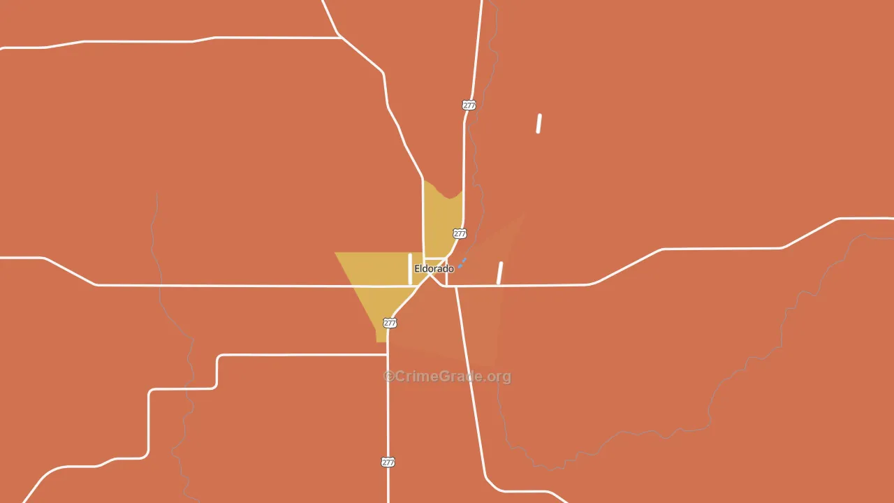 Schleicher County, TX Map of Burglary Rates