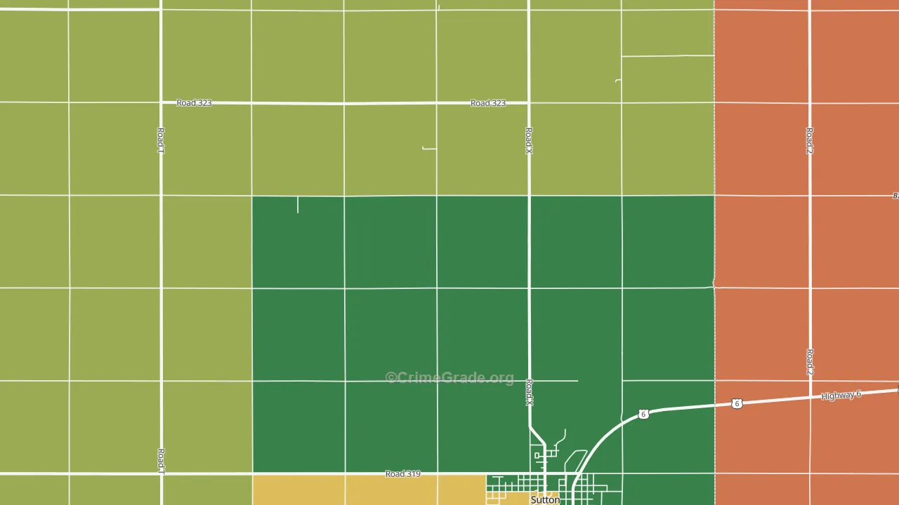 School Creek, NE Map of Burglary Rates
