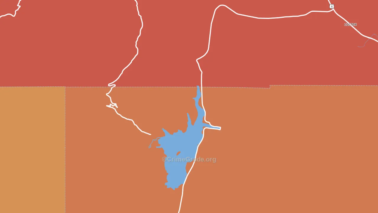 Scofield, UT Map of Burglary Rates