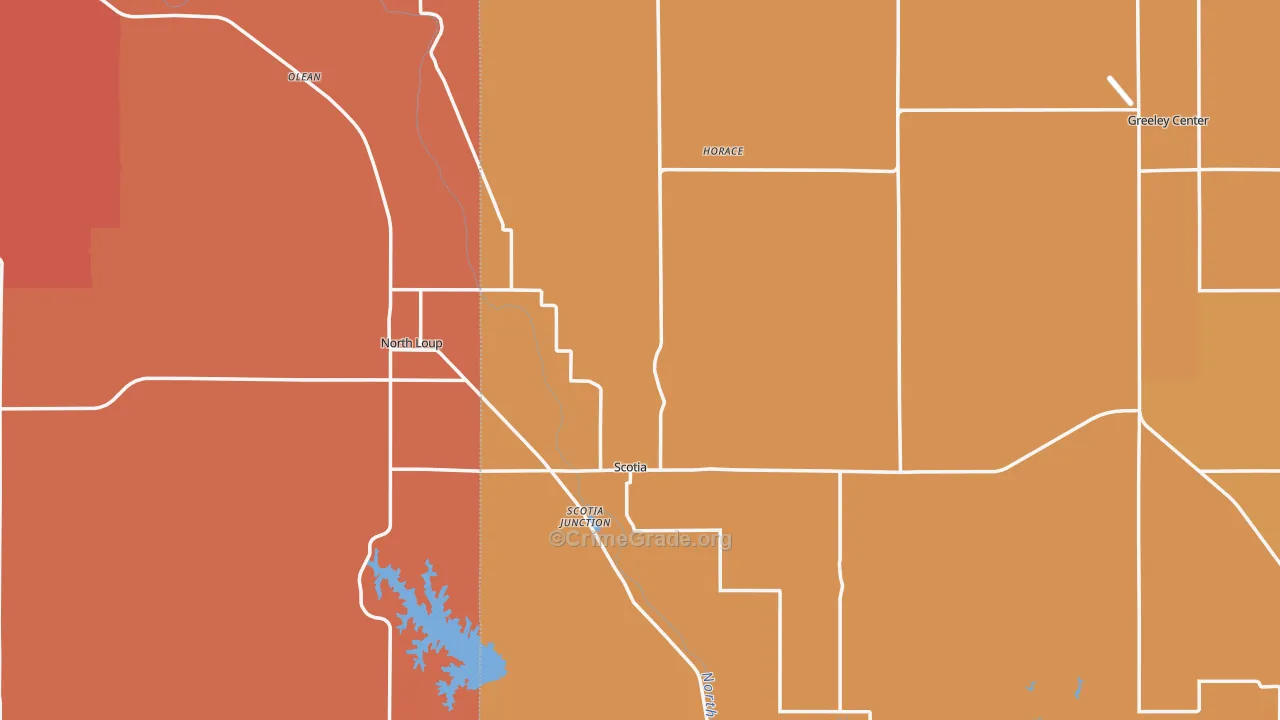Scotia, NE Map of Burglary Rates