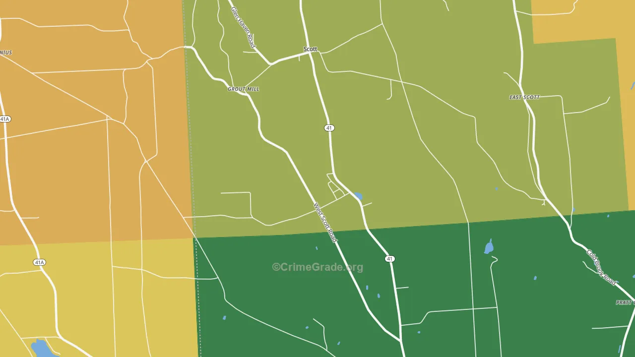 Scott, NY Map of Burglary Rates