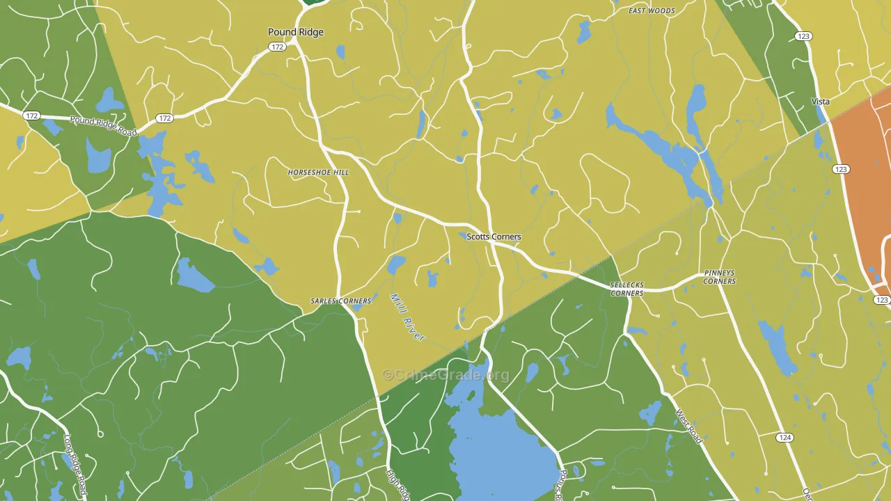 Scotts Corners, NY Map of Burglary Rates