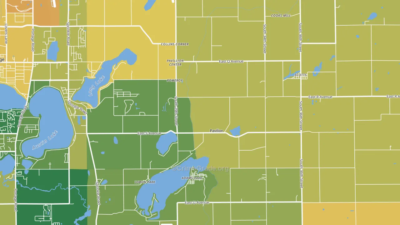 Scotts, MI Map of Burglary Rates