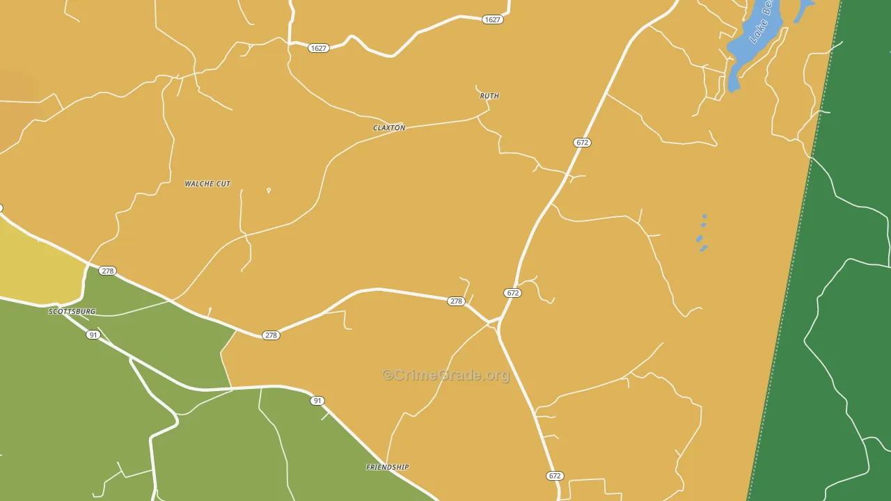 Scottsburg, KY Map of Burglary Rates