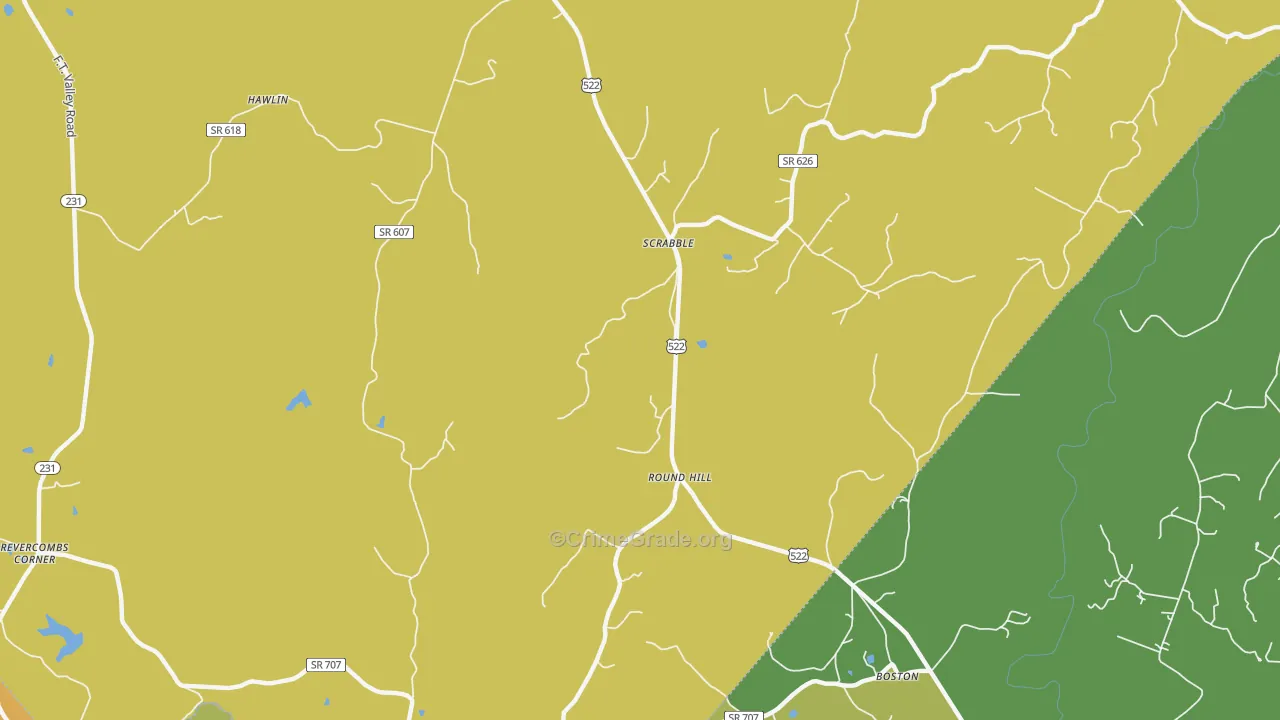 Scrabble, VA Map of Burglary Rates