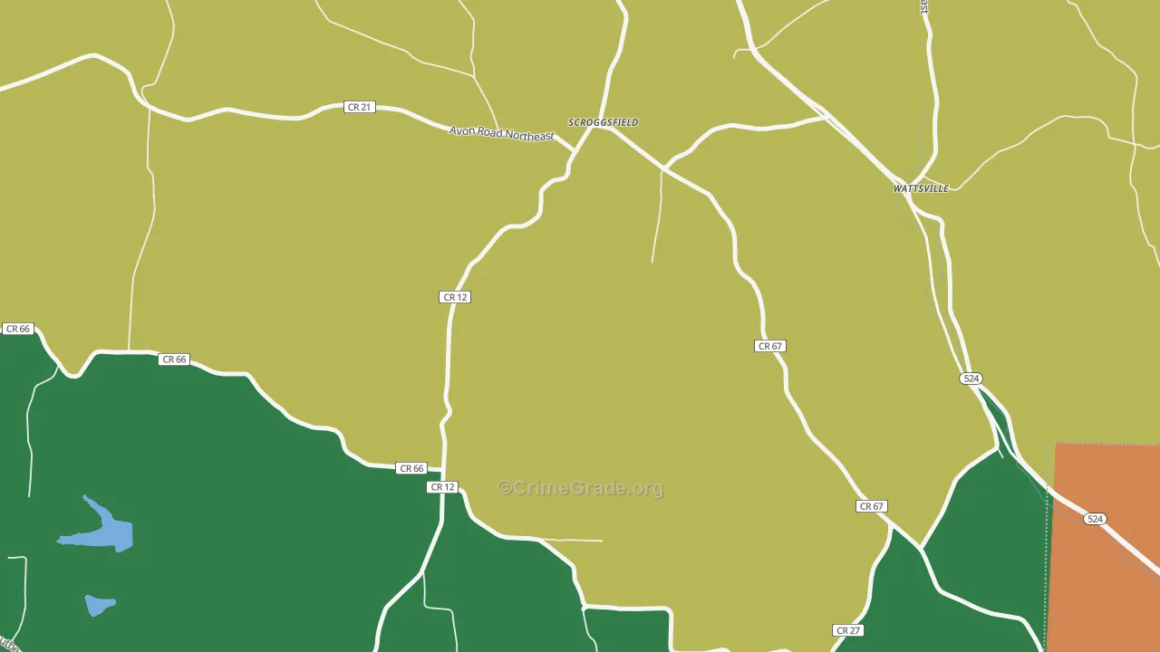 Scroggsfield, OH Map of Burglary Rates