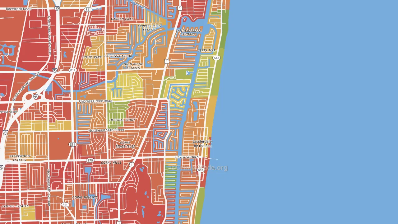 Sea Ranch Lakes, FL Map of Burglary Rates