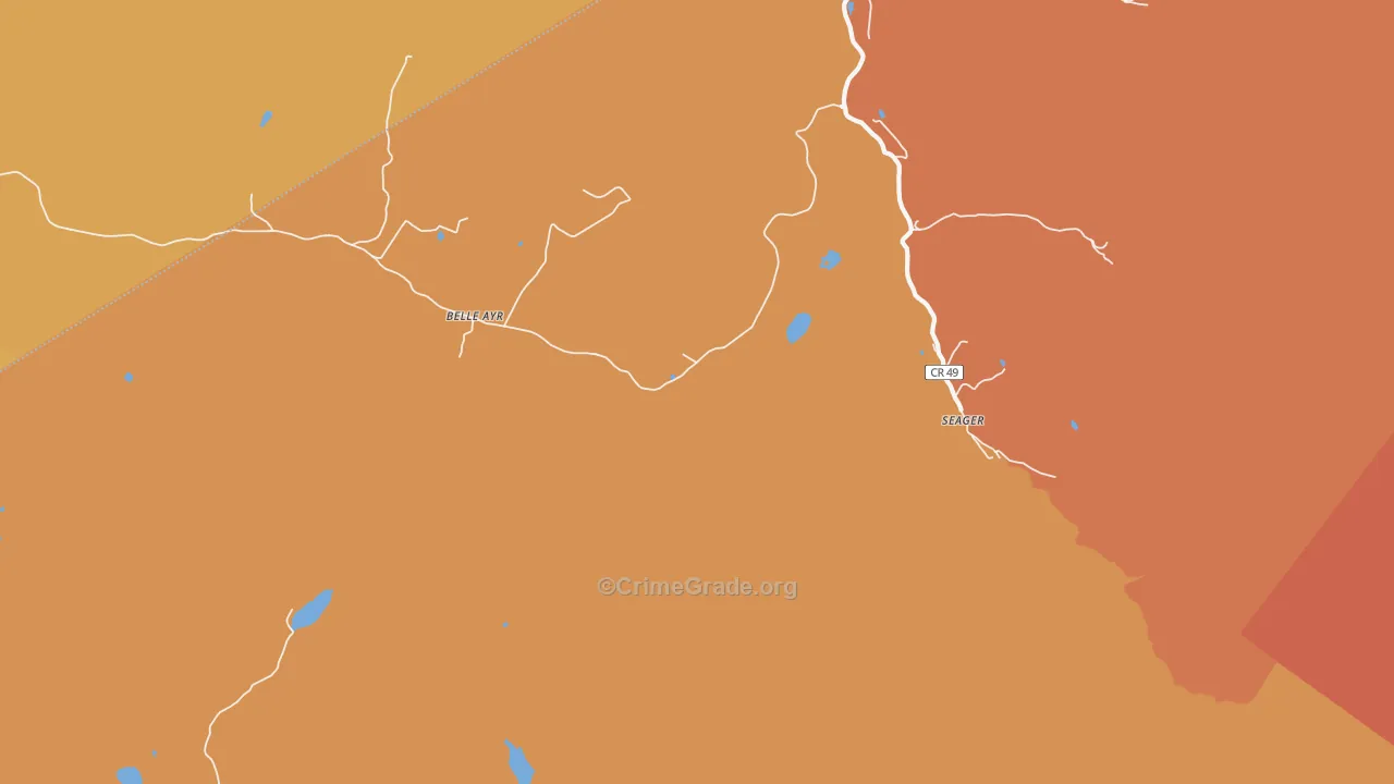 Seager, NY Map of Burglary Rates