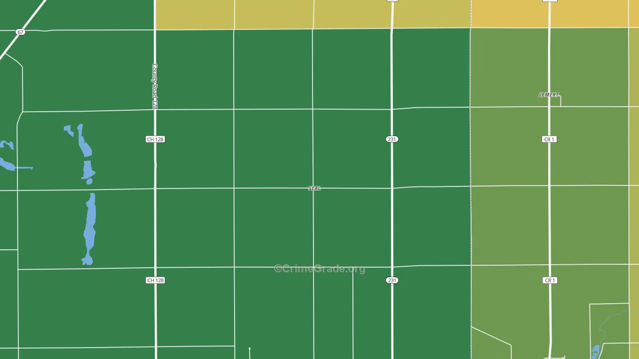 Seal, OH Map of Burglary Rates