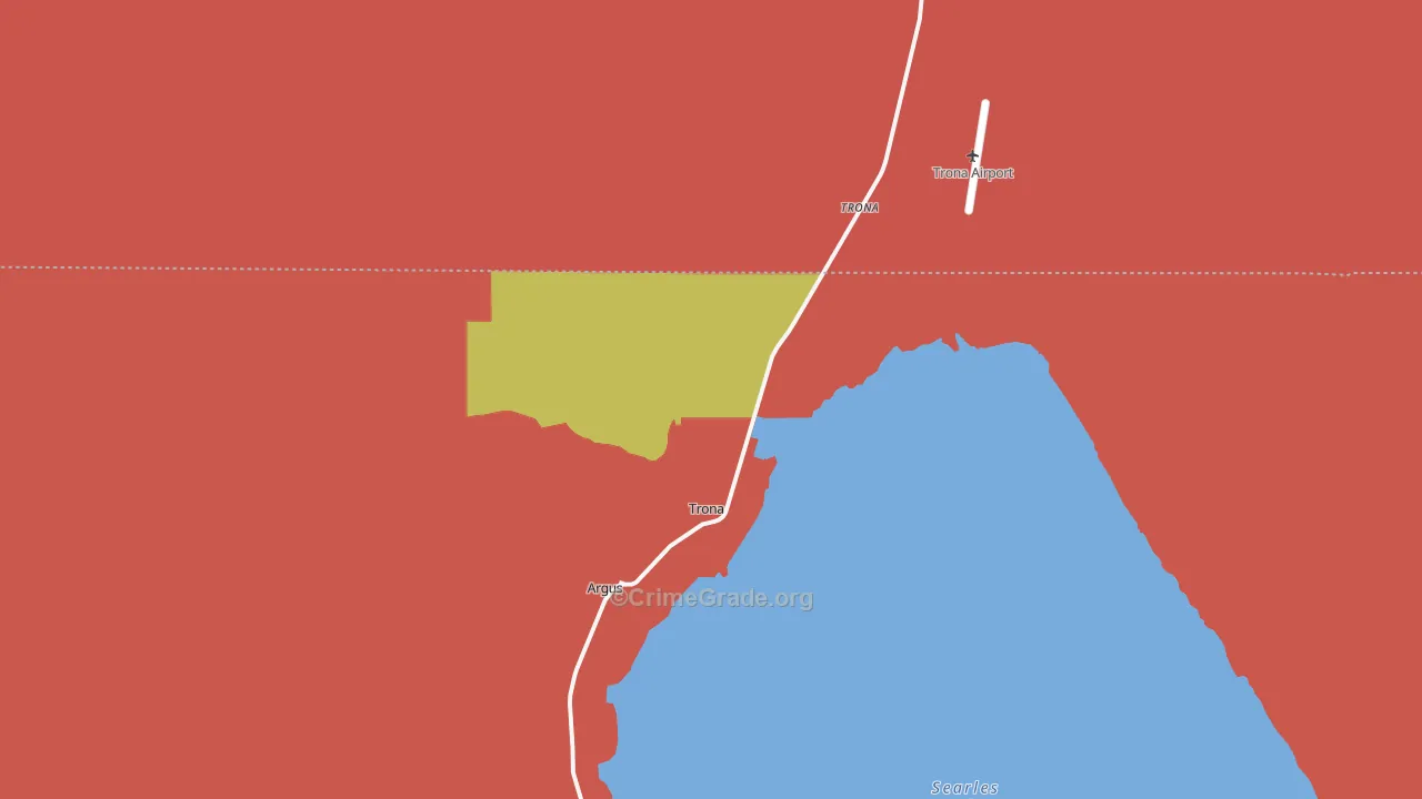 Searles Valley, CA Map of Burglary Rates