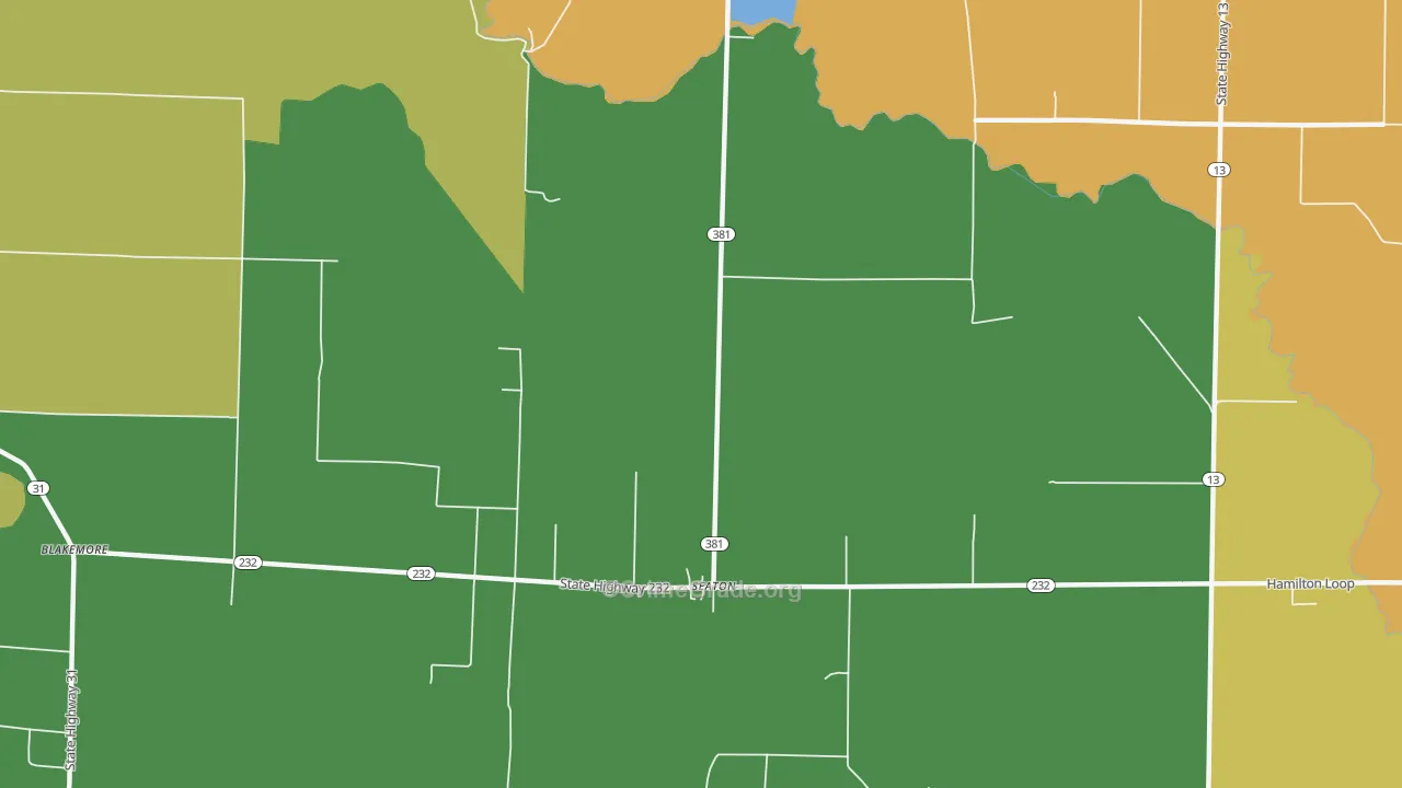 Seaton, AR Map of Burglary Rates
