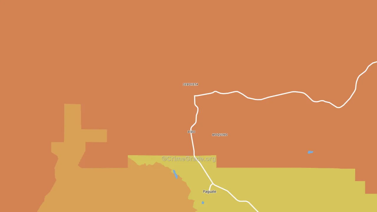 Seboyeta, NM Map of Burglary Rates