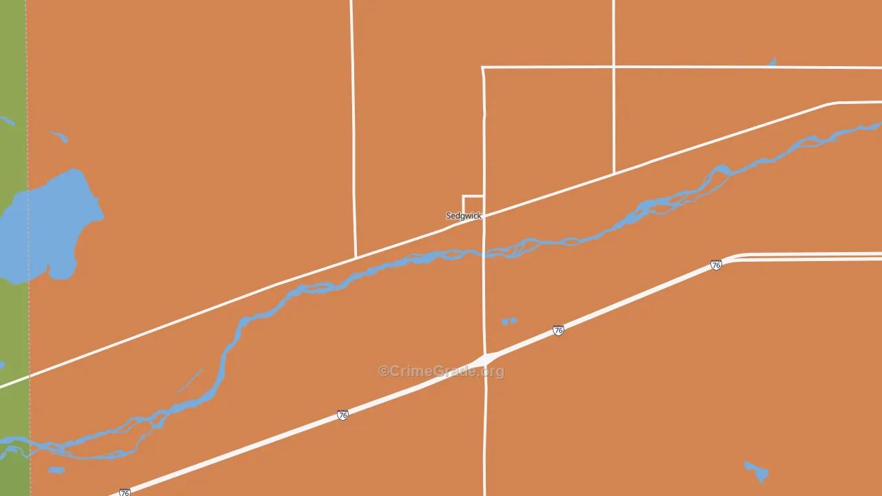 Sedgwick, CO Map of Burglary Rates