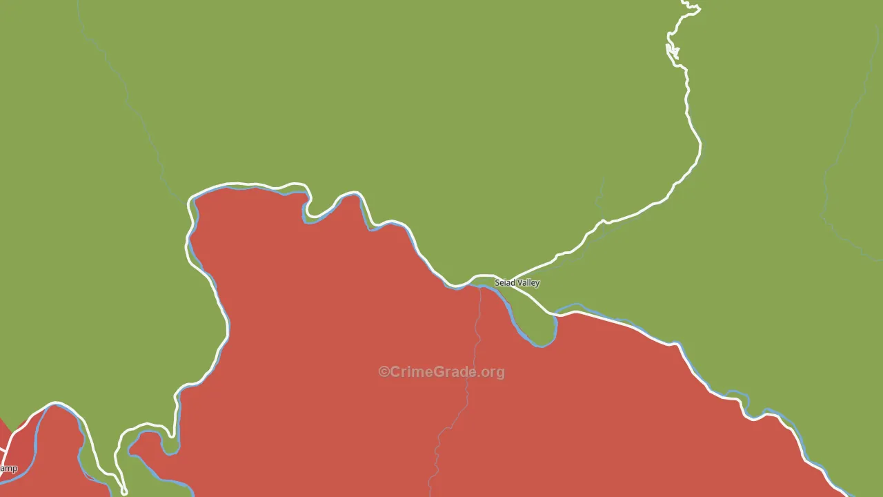 Seiad Valley, CA Map of Burglary Rates