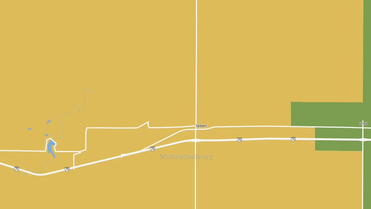 Seibert, CO Map of Burglary Rates
