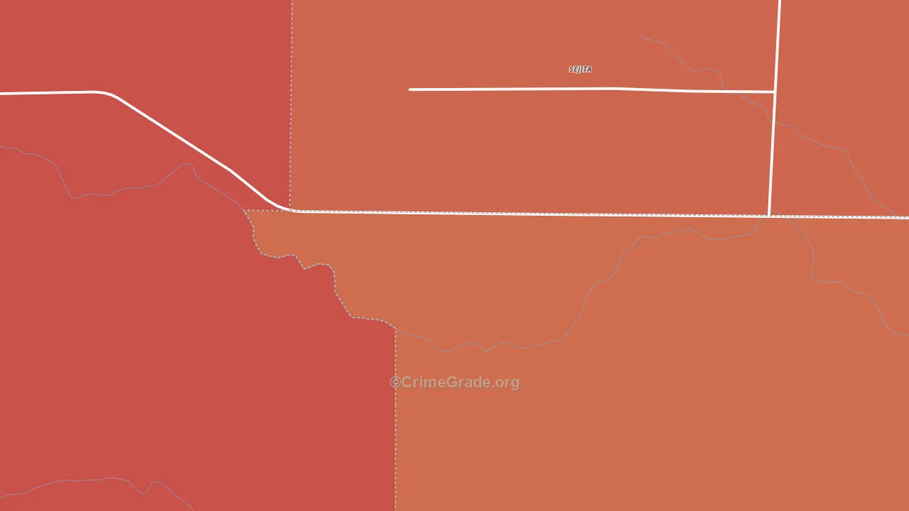 Sejita, TX Map of Burglary Rates