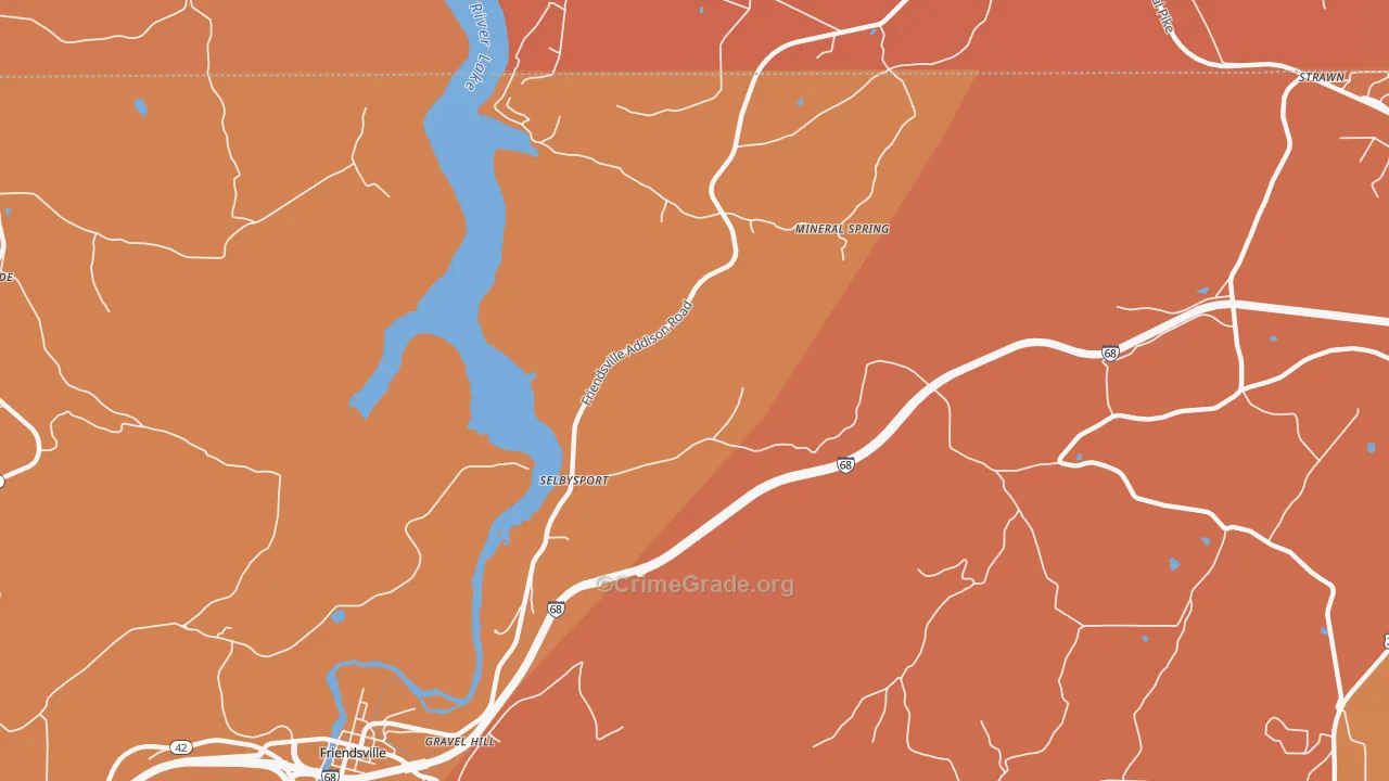 Selbysport, MD Map of Burglary Rates
