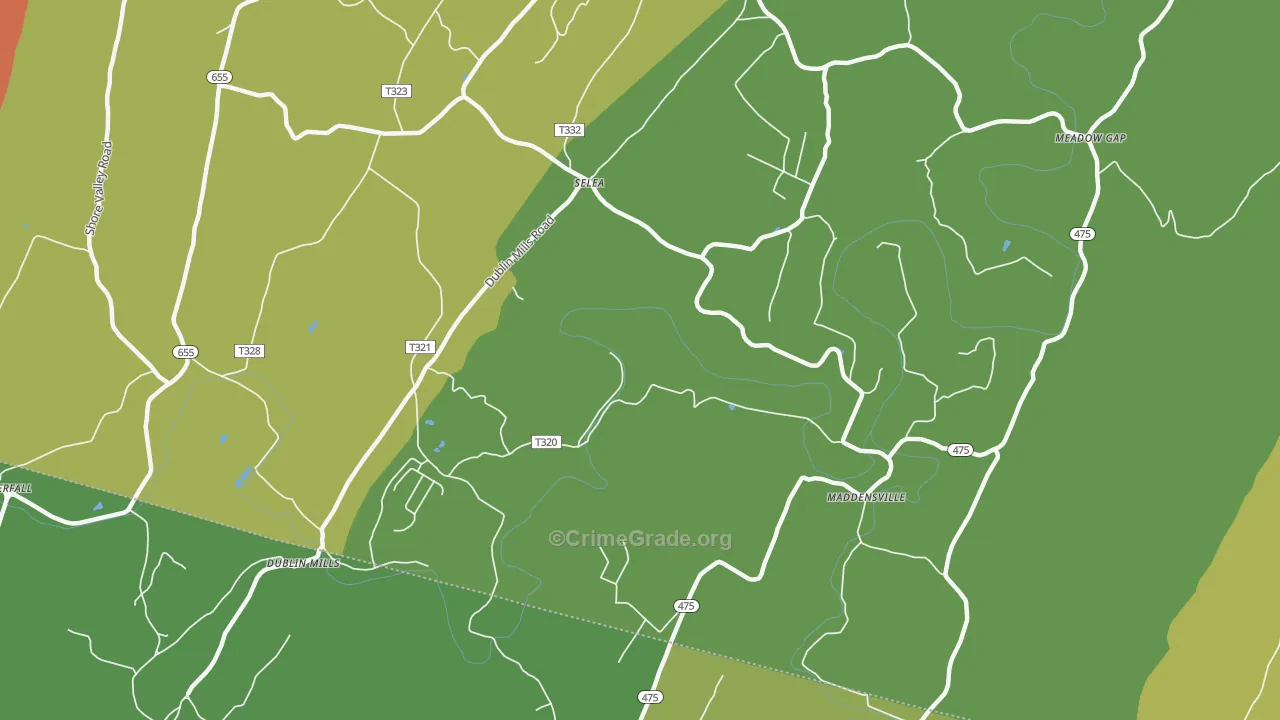 Selea, PA Map of Burglary Rates