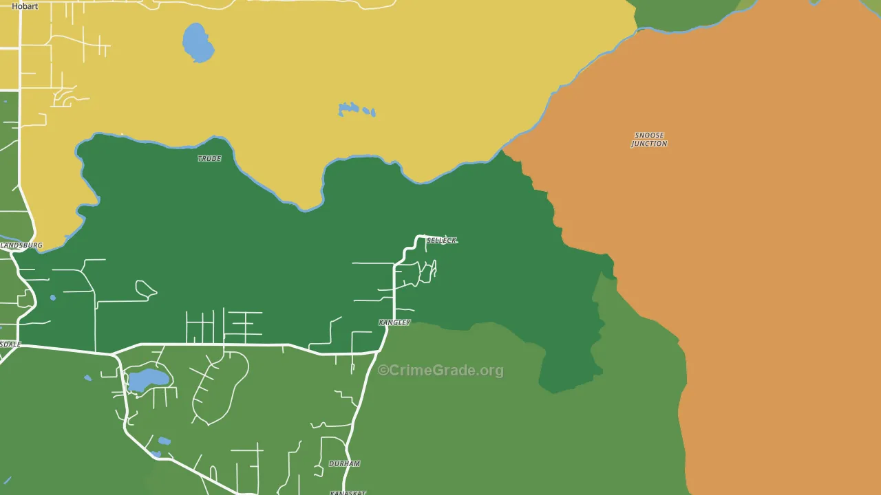 Selleck, WA Map of Burglary Rates
