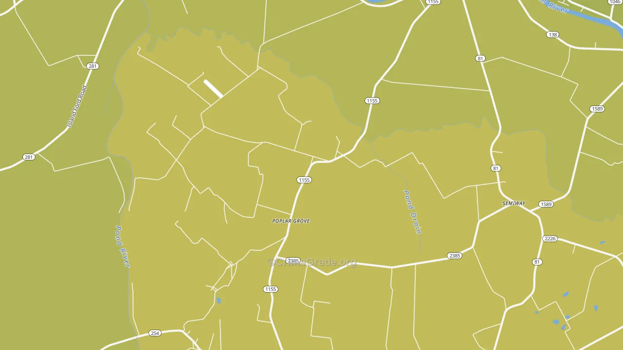 Semiway, KY Map of Burglary Rates