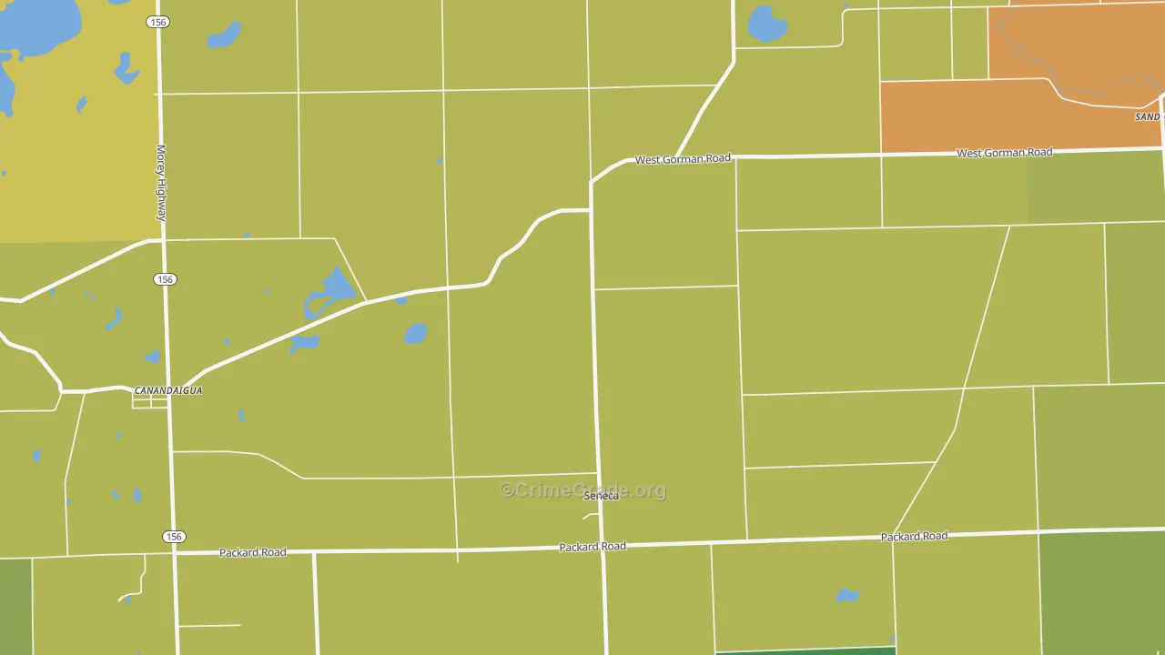 Seneca, MI Map of Burglary Rates
