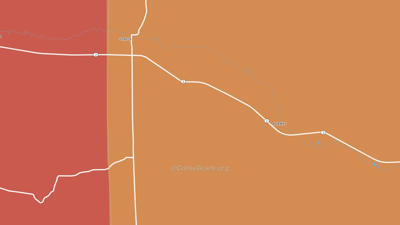 Seneca, NE Map of Burglary Rates