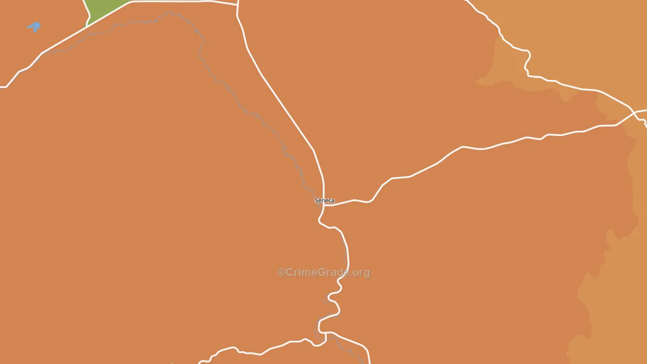 Seneca, OR Map of Burglary Rates