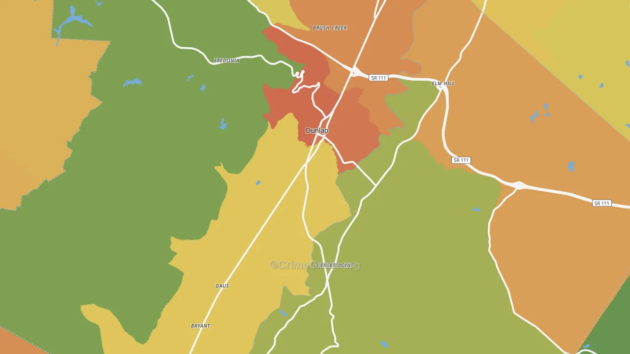 Sequatchie County, TN Map of Burglary Rates