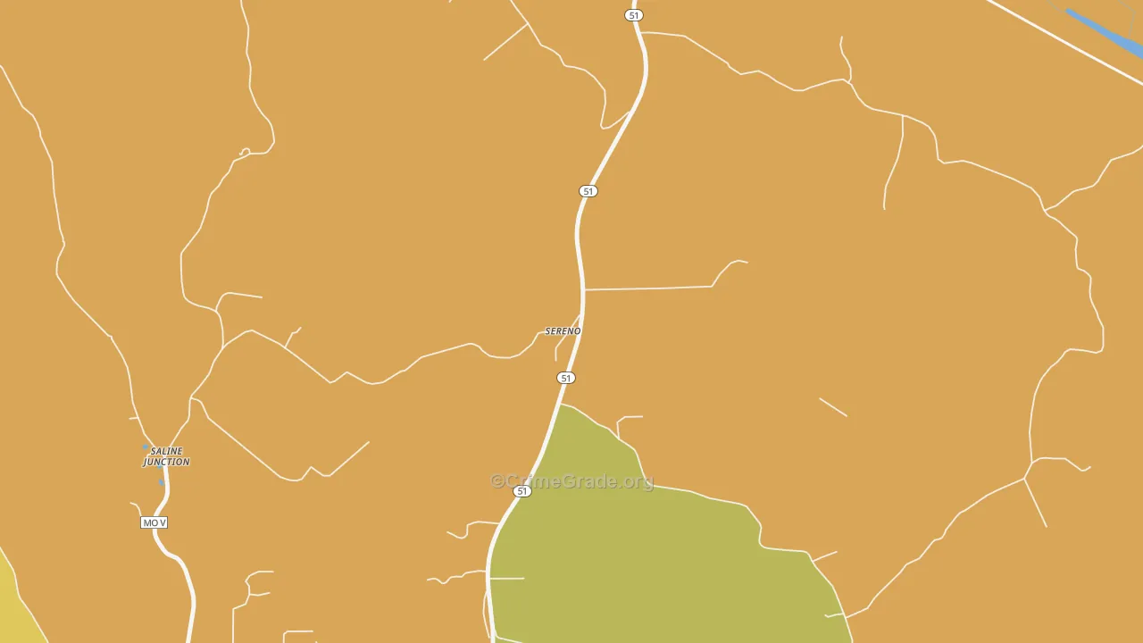 Sereno, MO Map of Burglary Rates