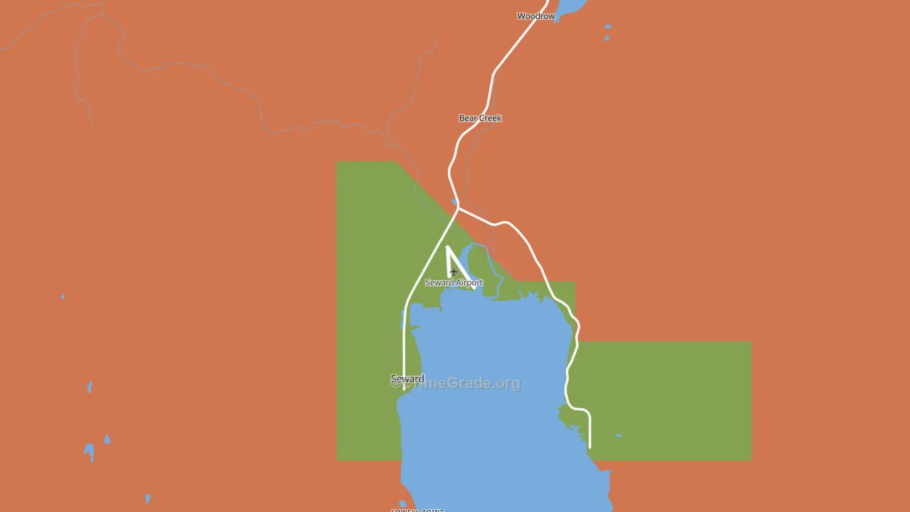 Seward, AK Map of Burglary Rates