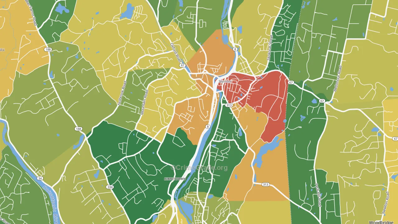 Seymour, CT Map of Burglary Rates