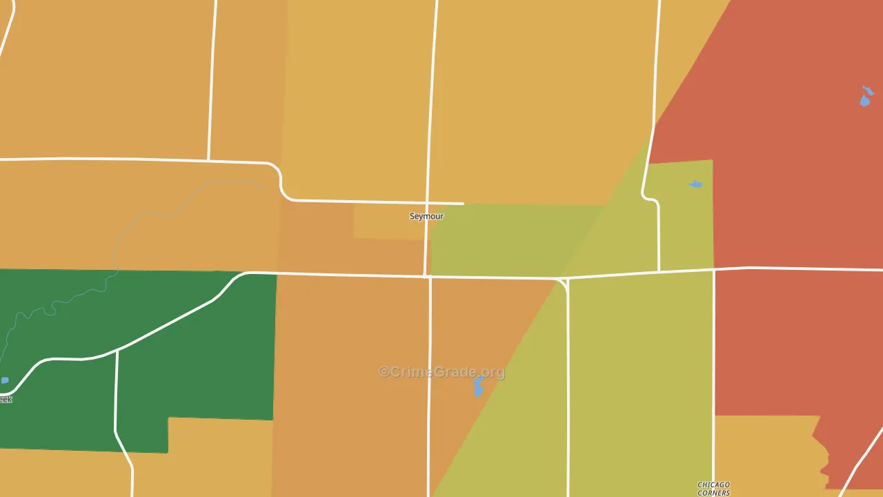Seymour, WI Map of Burglary Rates