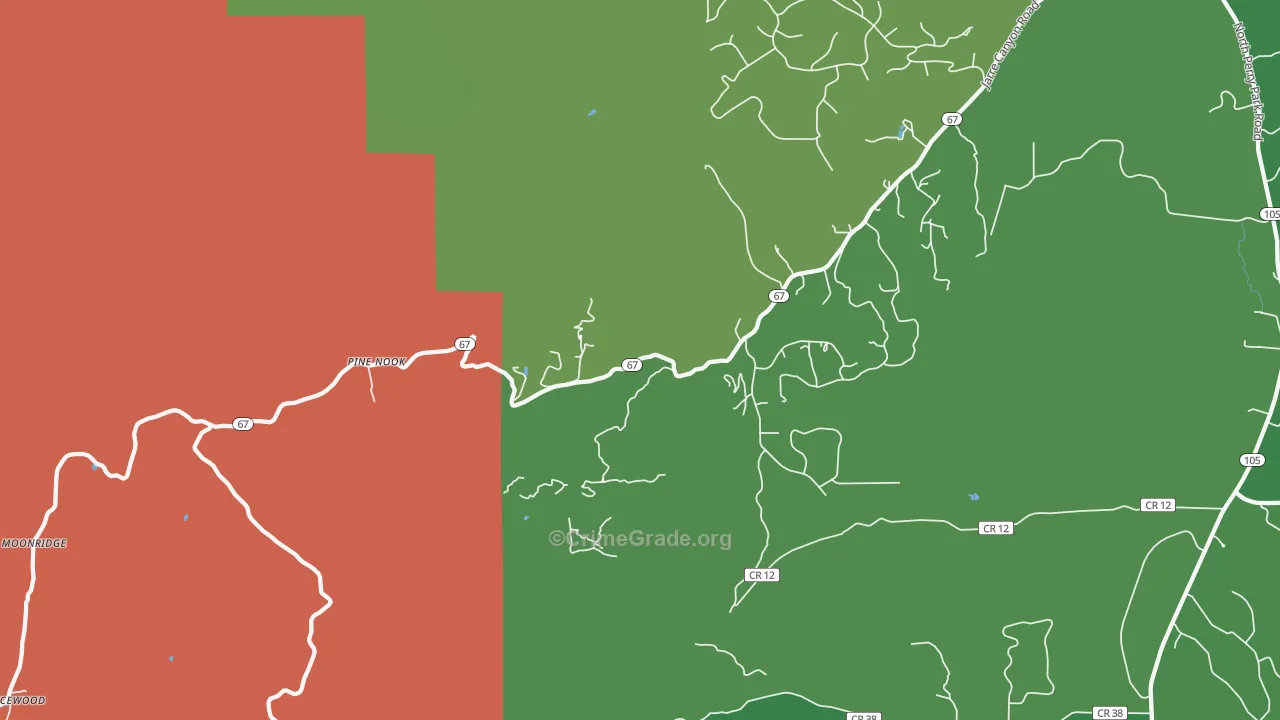 Shamballah-Ashrama, CO Map of Burglary Rates