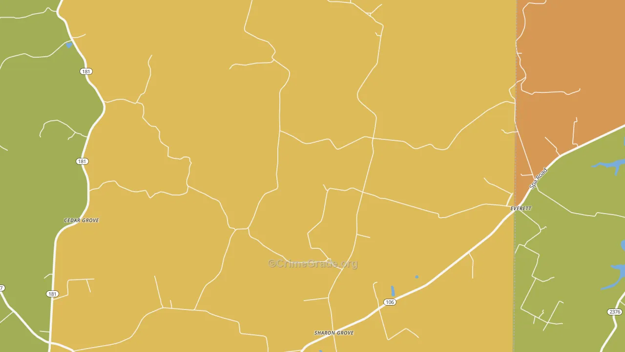 Sharon Grove, KY Map of Burglary Rates