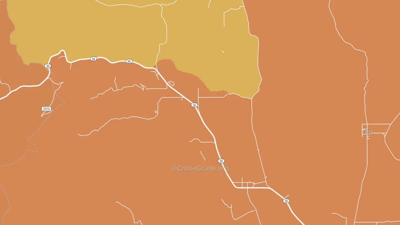 Sharon, ID Map of Burglary Rates