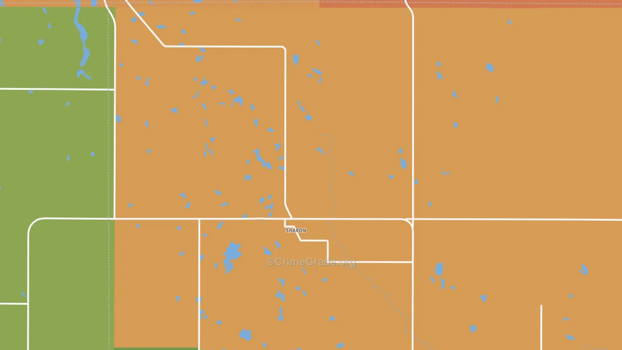 Sharon, ND Map of Burglary Rates