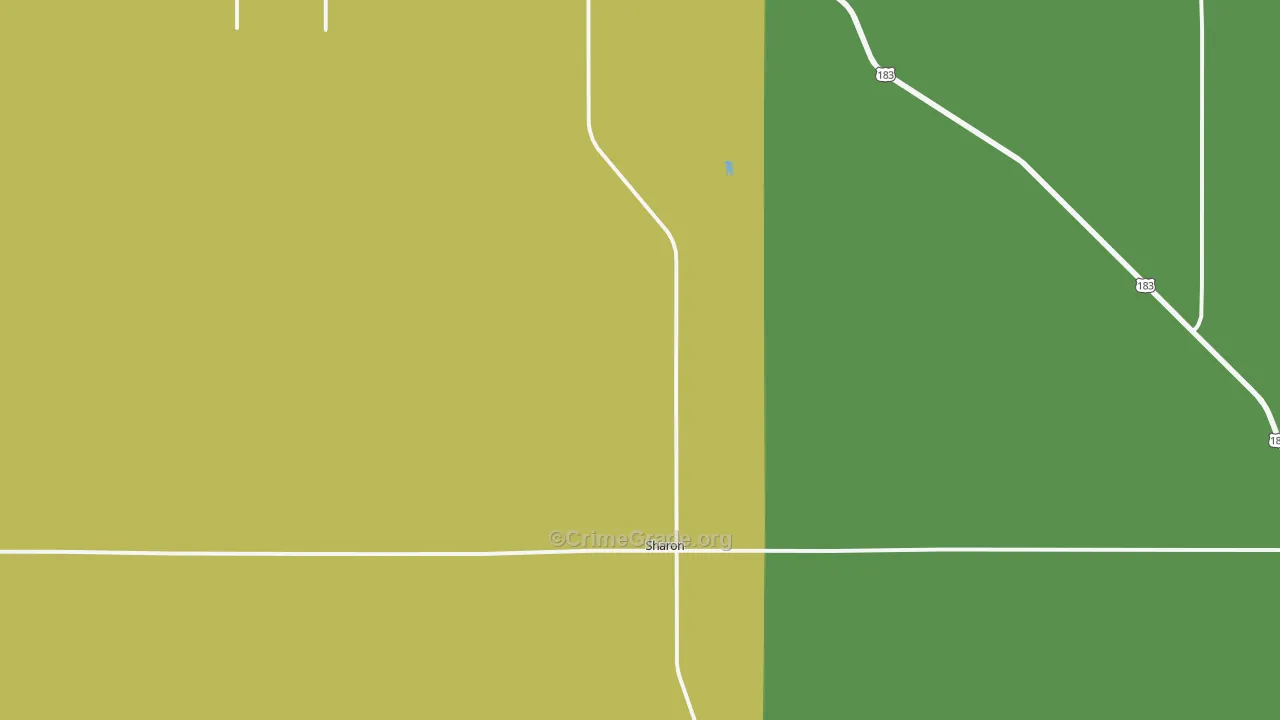 Sharon, OK Map of Burglary Rates