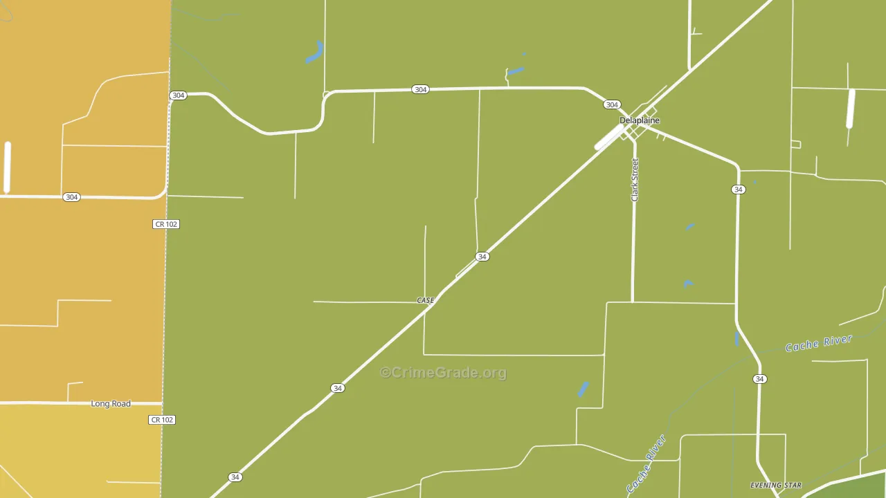 Sharum, AR Map of Burglary Rates