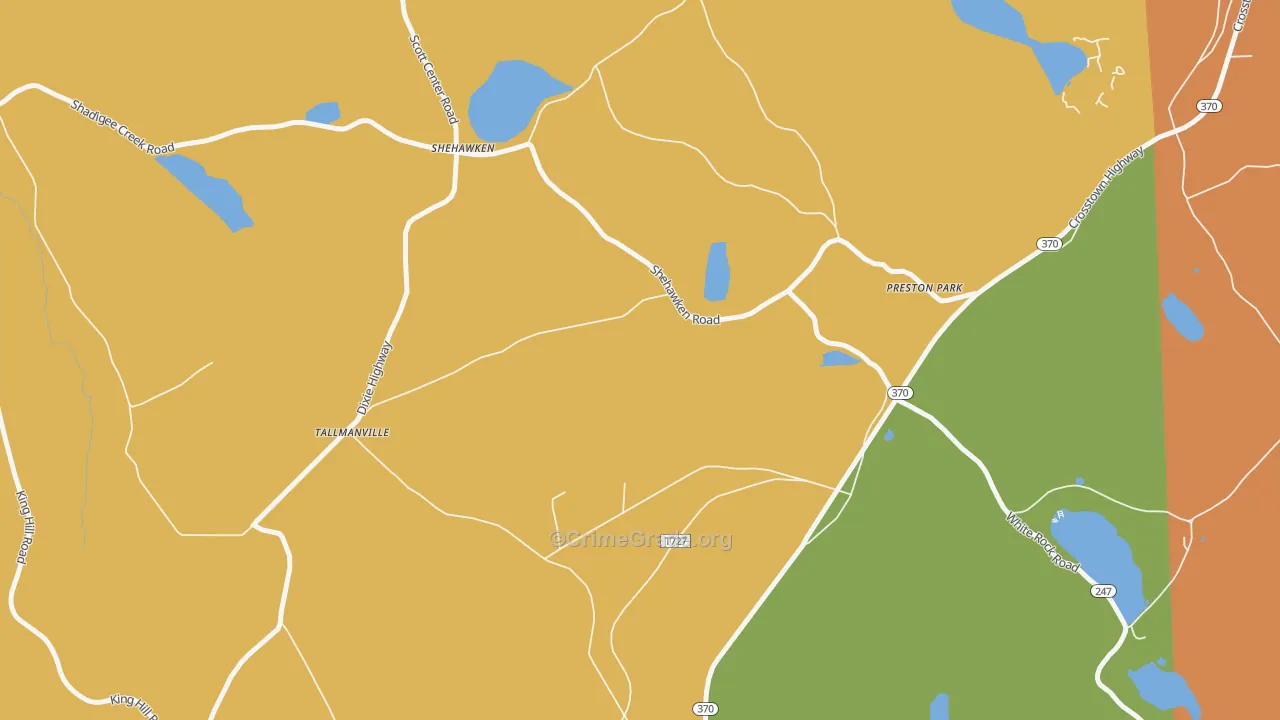 Shehawken, PA Map of Burglary Rates