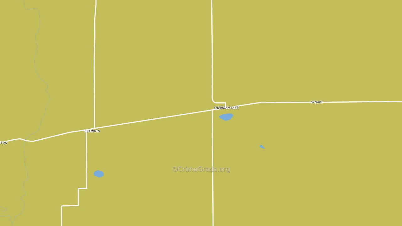 Sheridan Lake, CO Map of Burglary Rates