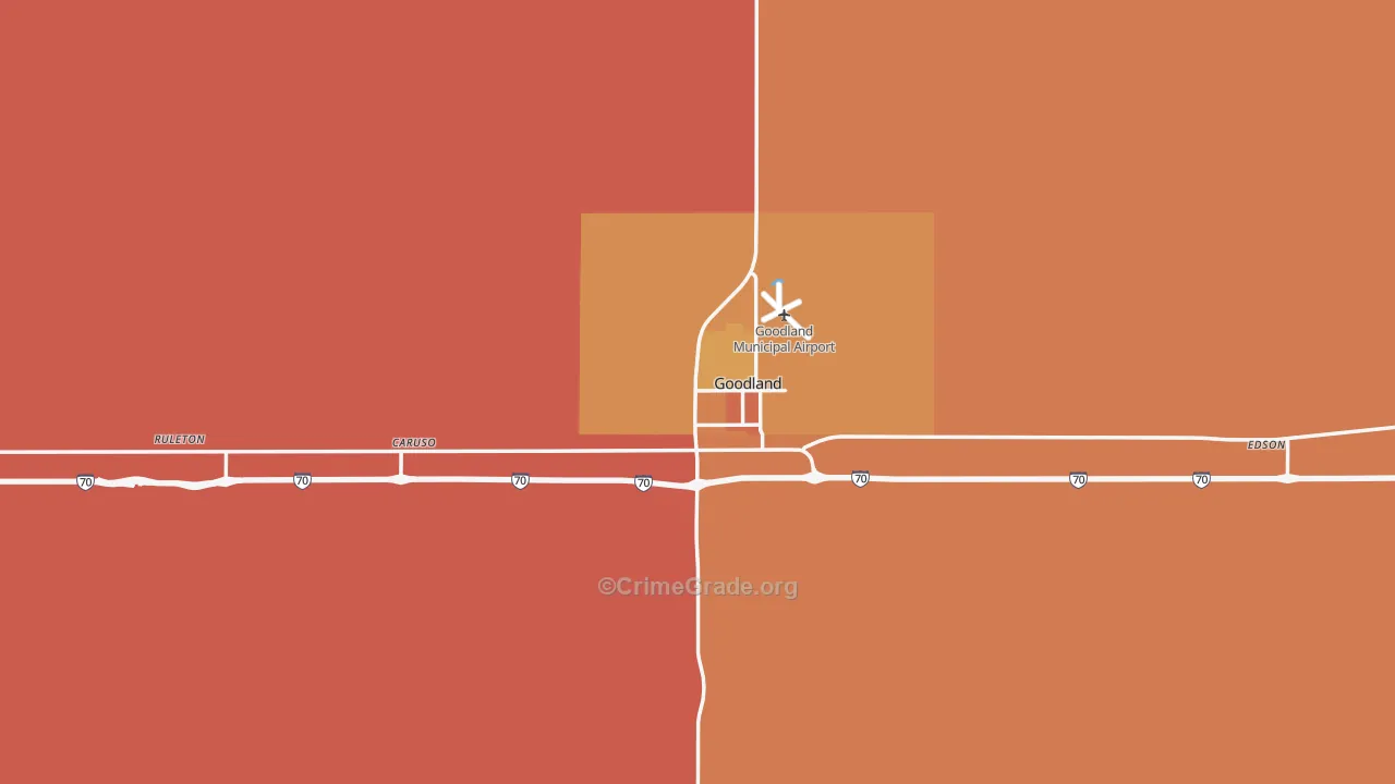 Sherman County, KS Map of Burglary Rates