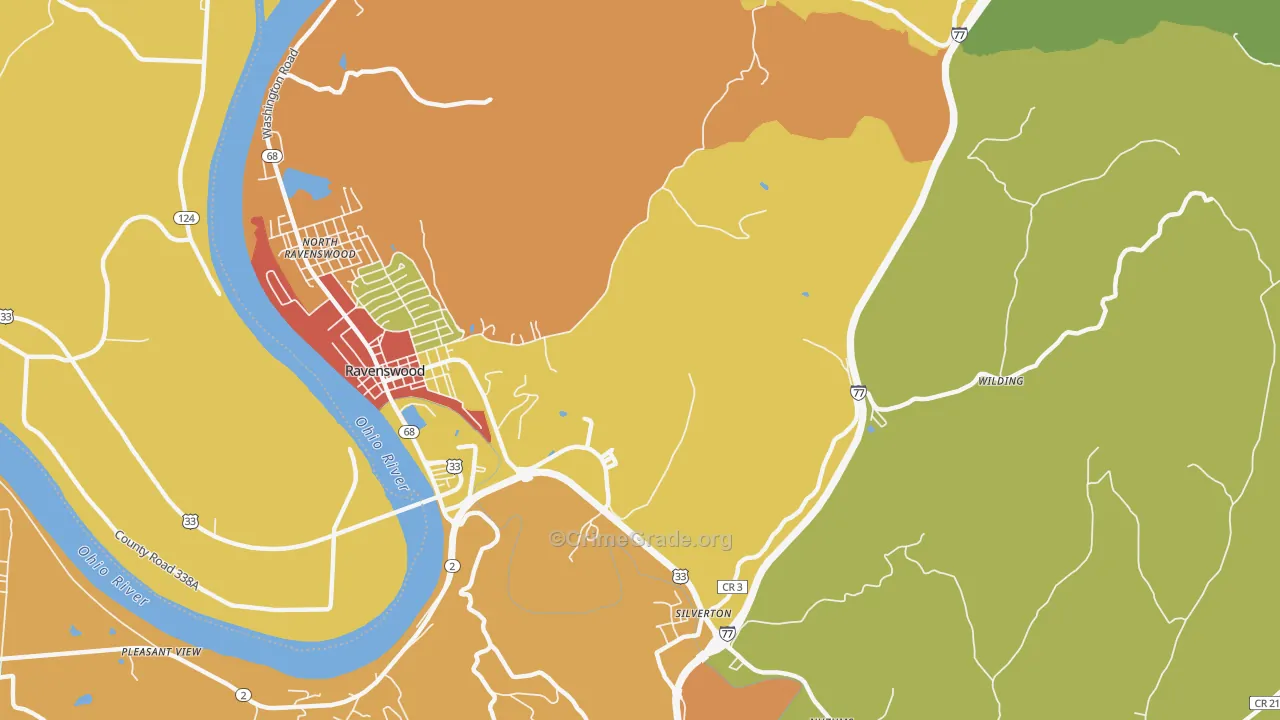 Sherman, WV Map of Burglary Rates